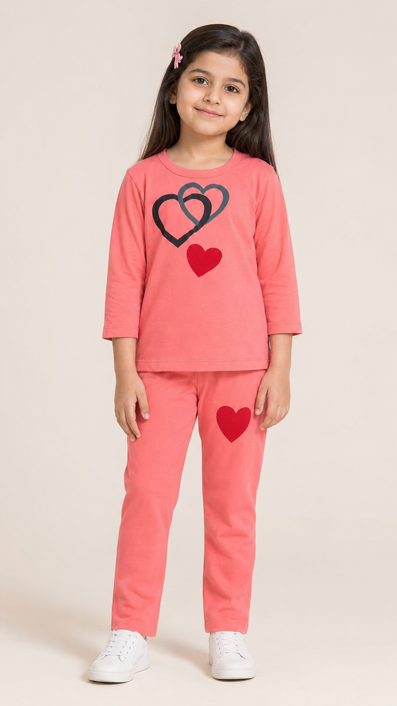 Girls Cotton Jersey Tracksuit (Age 1–10) – Soft, Comfortable & Everyday Wear