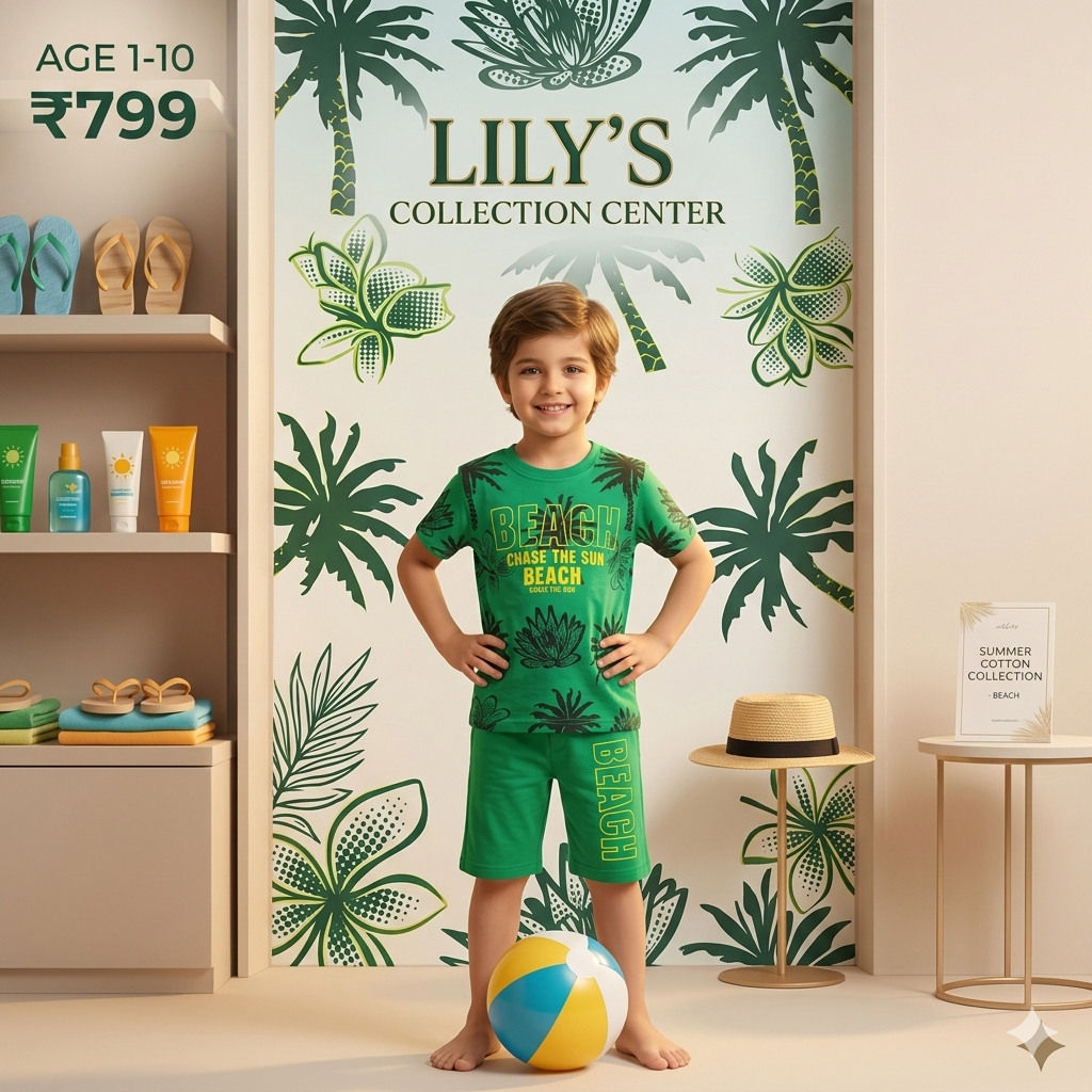 Boys Cotton Jersey Nicker & Shirt Twin Set (Age 1–10) – Soft & Comfortable Summer Wear