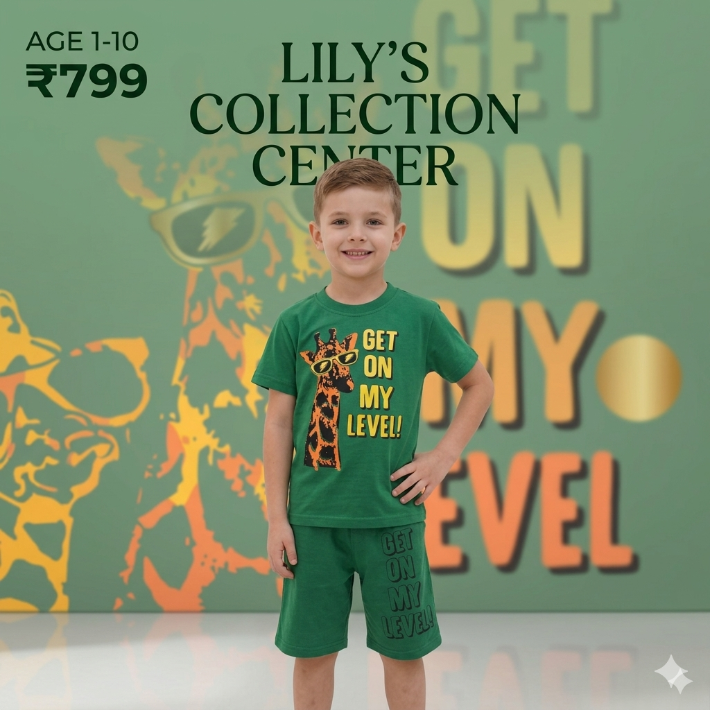 Boys Cotton Jersey Nicker & Shirt Twin Set (Age 1–12) – Soft & Comfortable Summer Wear
