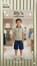 Boys Polo shirt & Jeans Nicker Twin Set (Age 1–12) – Soft & Comfortable Summer Wear