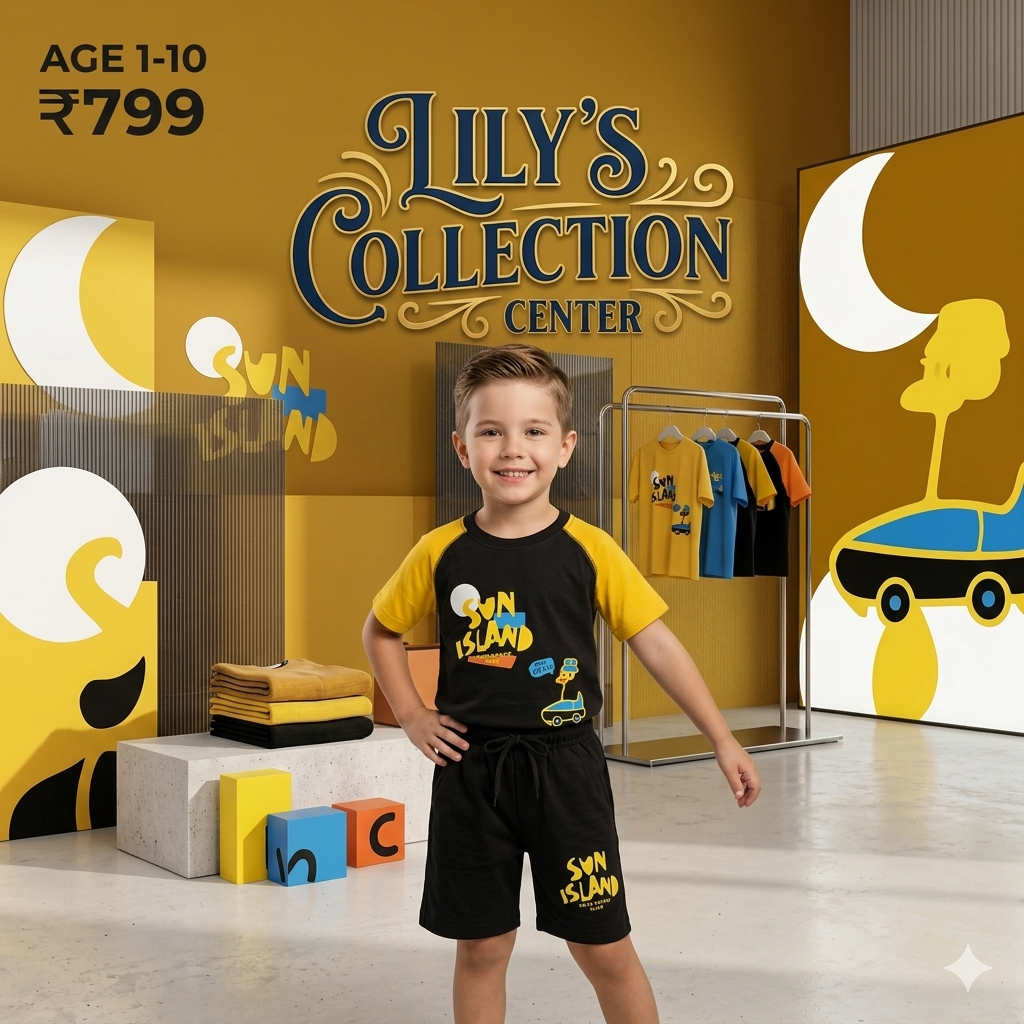 Boys Cotton Jersey Nicker & Shirt Twin Set (Age 1–10) – Soft & Comfortable Summer Wear