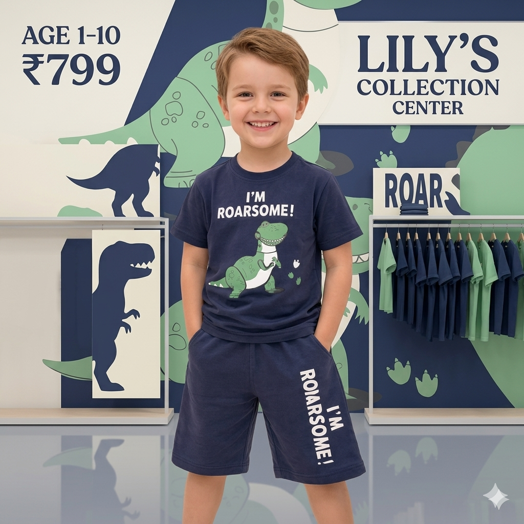 Boys Cotton Jersey Nicker & Shirt Twin Set (Age 1–12) – Soft & Comfortable Summer Wear