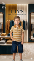 Boys Polo shirt & Jeans Nicker Twin Set (Age 1–12) – Soft & Comfortable Summer Wear