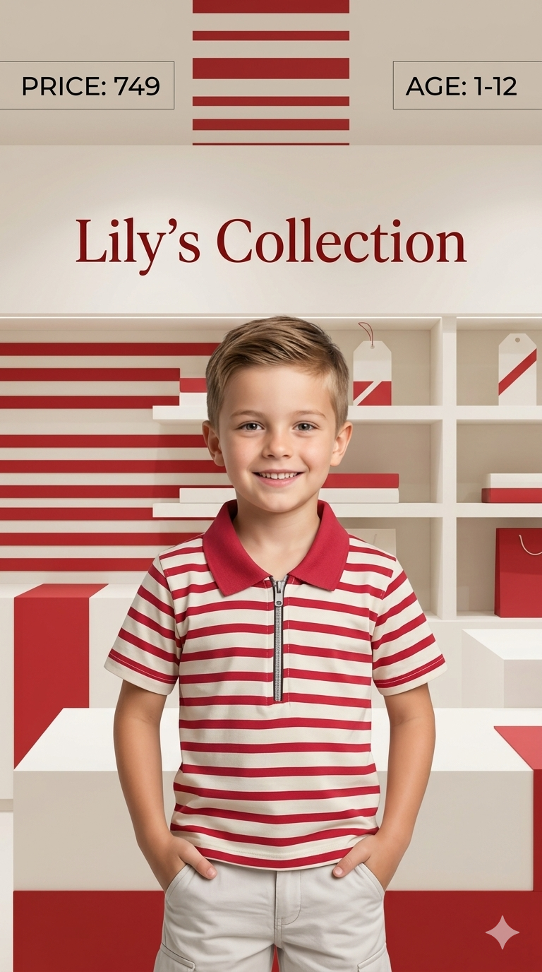 Boys Kids Polo Shirt – Soft Cotton Casual T-Shirt for Boys – Ages 1-12 Years