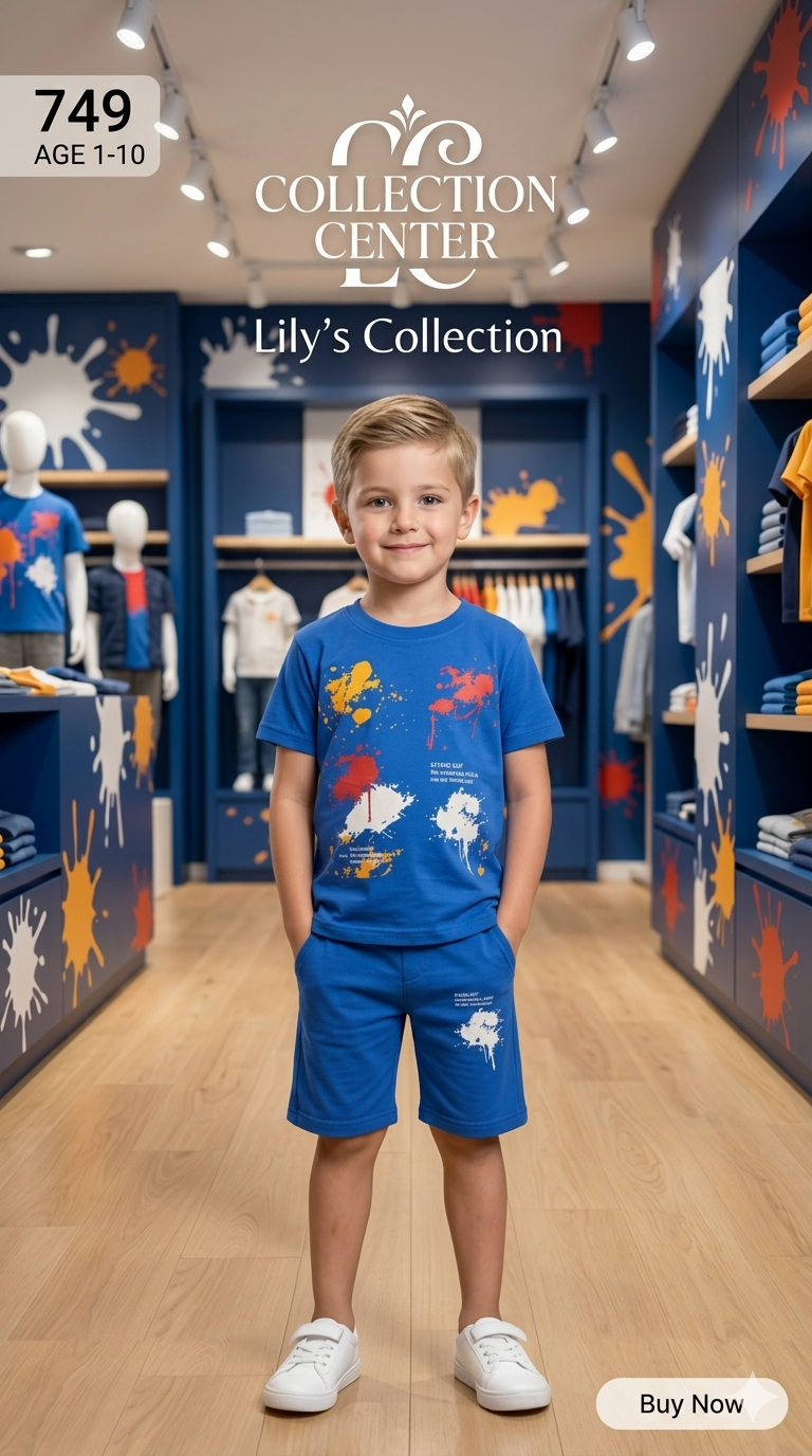 Boys Cotton Jersey Nicker & Shirt Twin Set (Age 1–10) – Soft & Comfortable Summer Wear