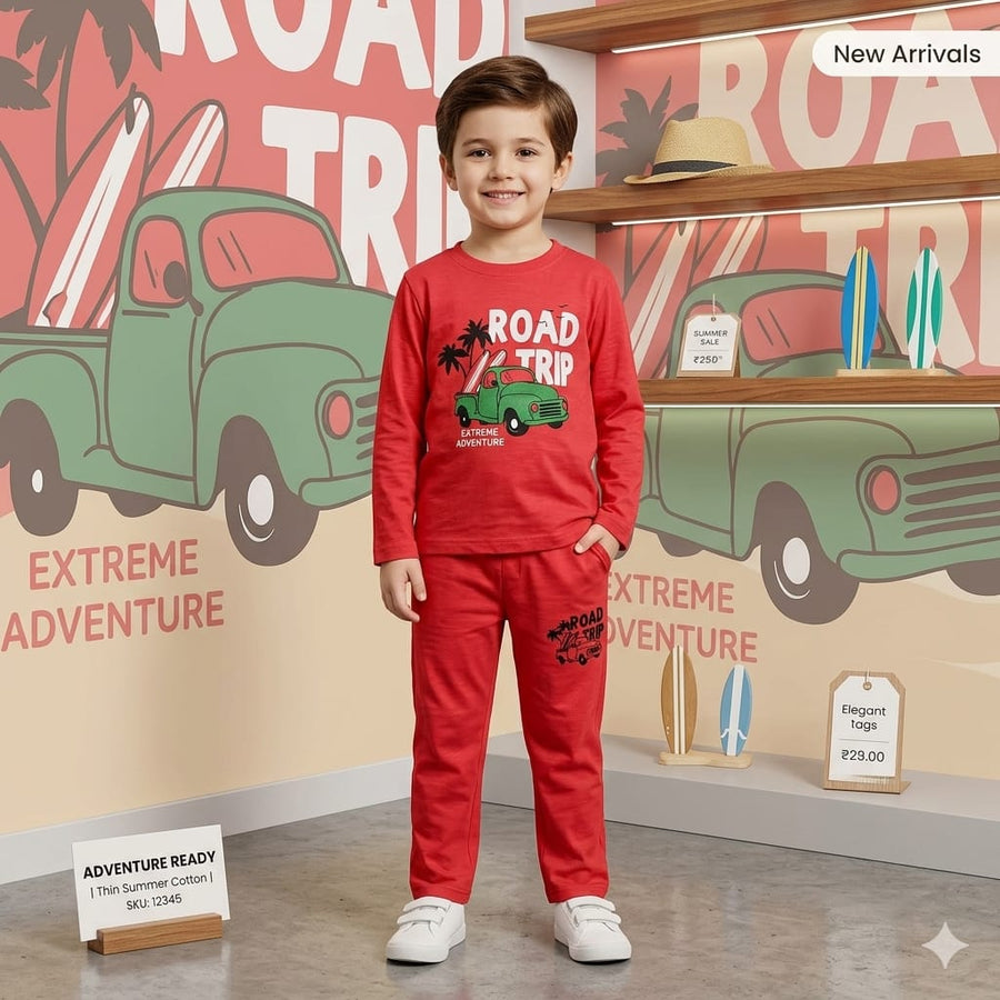 Boys Cotton Jersey Tracksuit (Age 1–8) – Soft, Comfortable & Everyday Wear