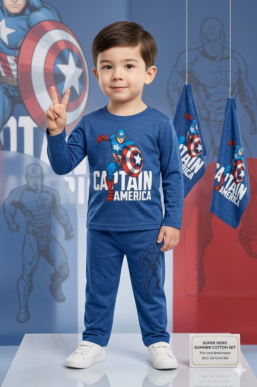 Boys Cotton Jersey Tracksuit (Age 1–8) – Soft, Comfortable & Everyday Wear