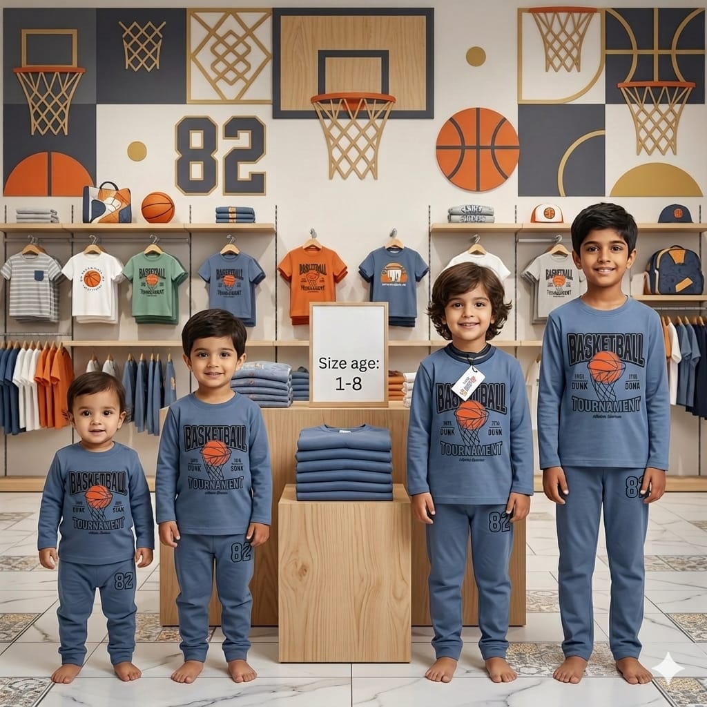 Boys Cotton Jersey Tracksuit (Age 1–8) – Soft, Comfortable & Everyday Wear