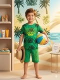 Boys Cotton Jersey Nicker & Shirt Twin Set (Age 1–10) – Soft & Comfortable Summer Wear