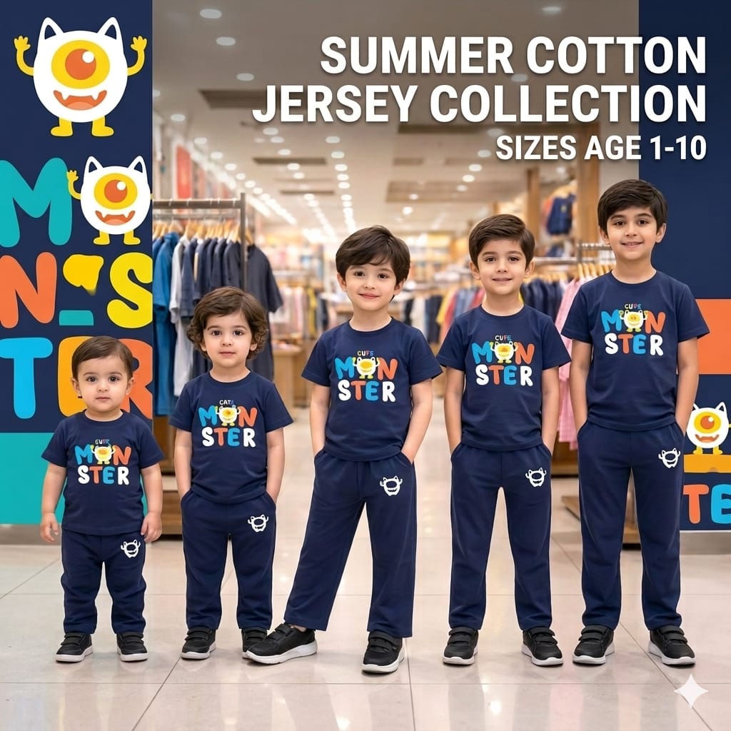 Boys Cotton Jersey Tracksuit (Age 1–10) – Soft, Comfortable & Everyday Wear
