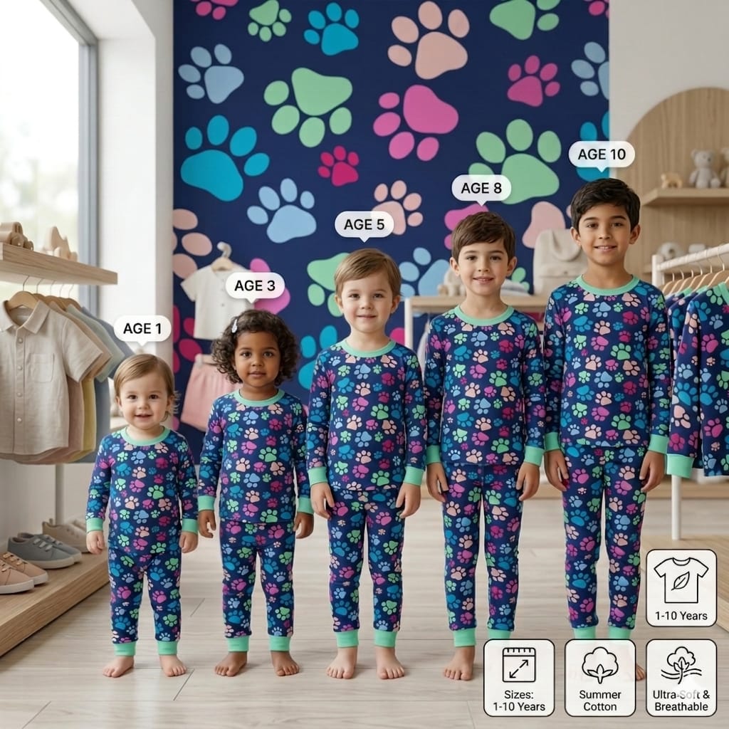 Boys & Girls Night Suit Comfortable Cotton Nightwear 1–10 Years