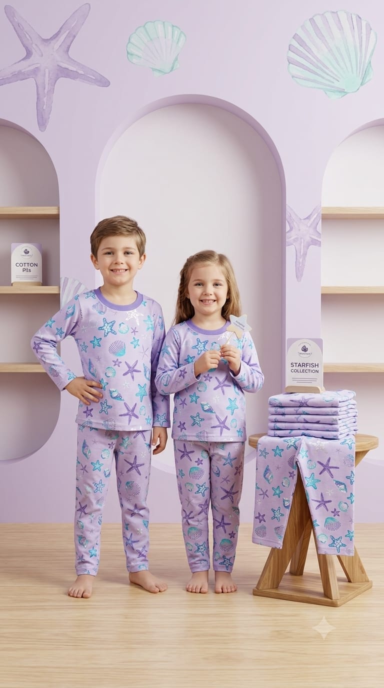 Kids Soft Cotton Night Suit – Comfortable Sleepwear Set