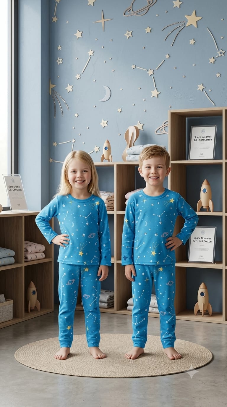 Kids Soft Cotton Night Suit – Comfortable Sleepwear Set