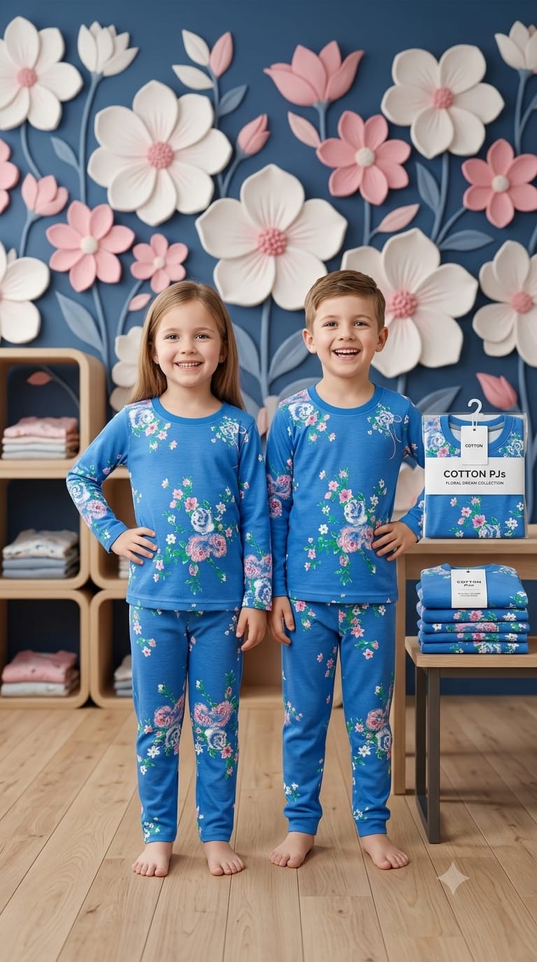 Kids Soft Cotton Night Suit – Comfortable Sleepwear Set