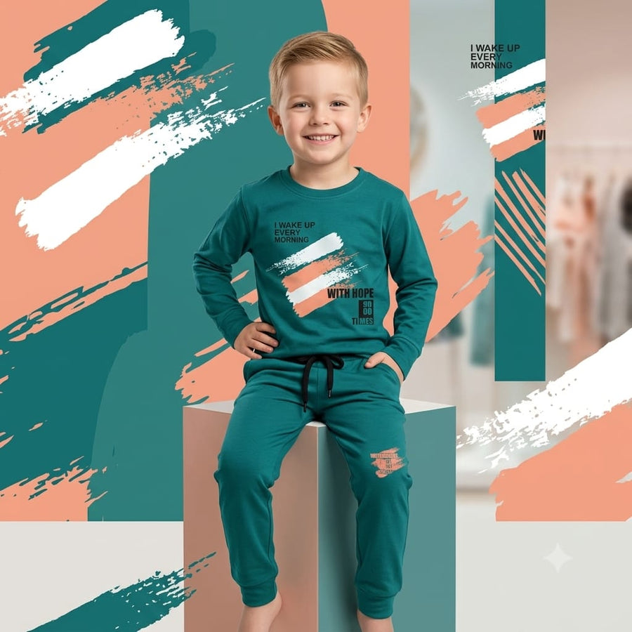 Boys Cotton Jersey Tracksuit (Age 1–8) – Soft, Comfortable & Everyday Wear