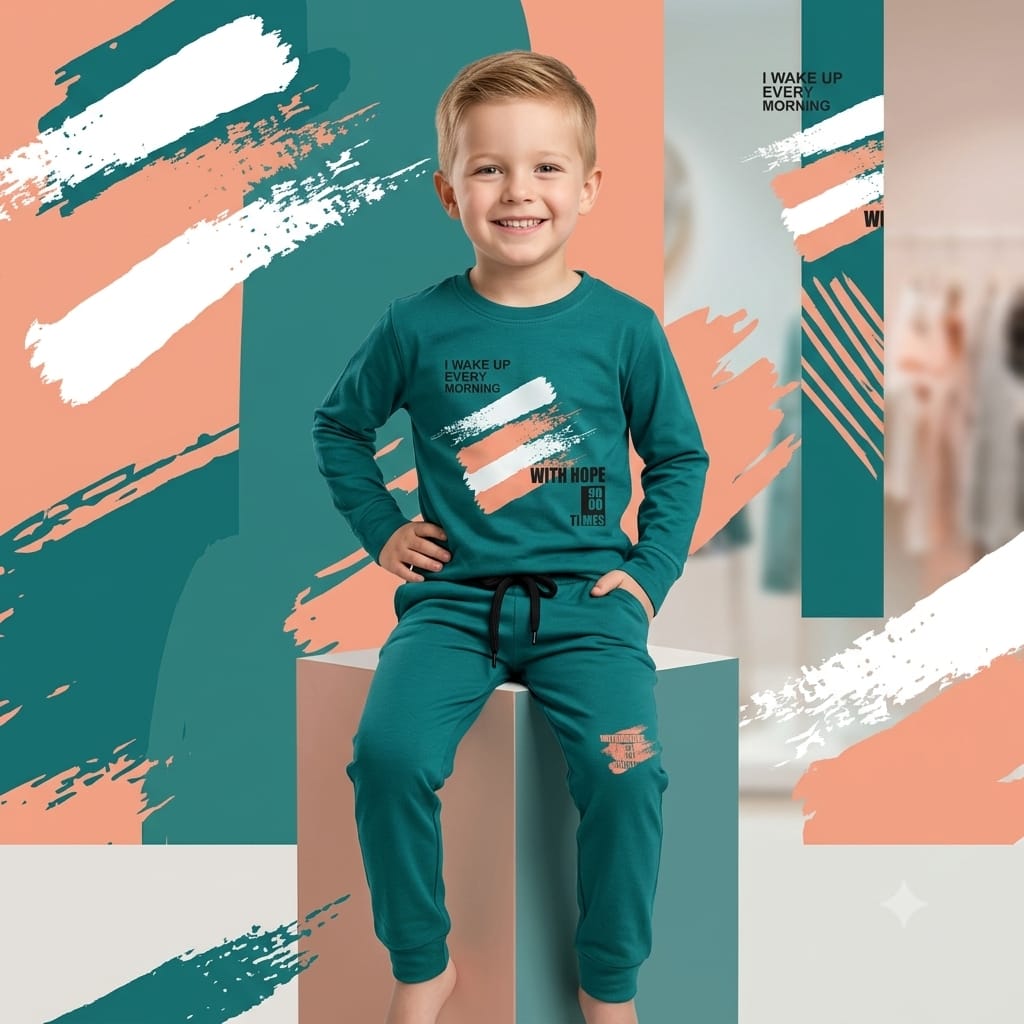 Boys Cotton Jersey Tracksuit (Age 1–8) – Soft, Comfortable & Everyday Wear