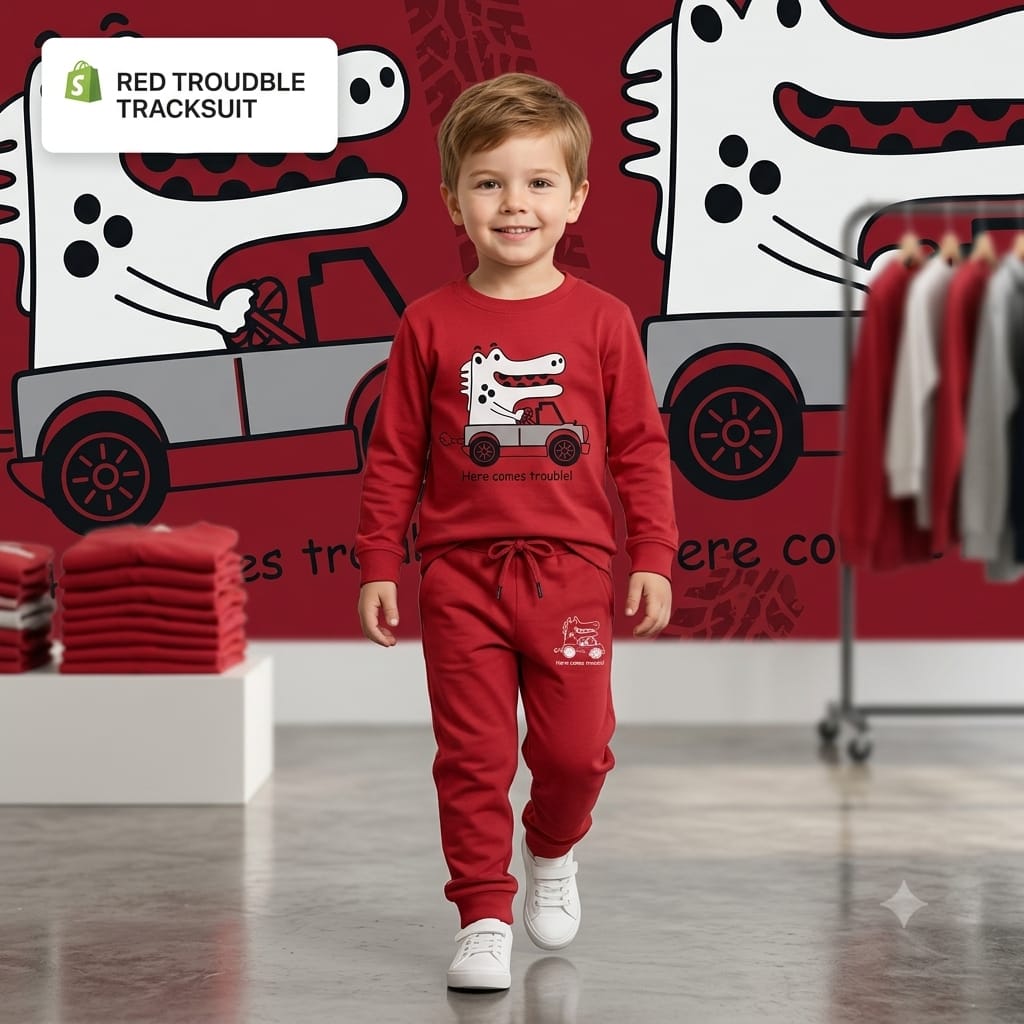 Boys Cotton Jersey Tracksuit (Age 1–8) – Soft, Comfortable & Everyday Wear