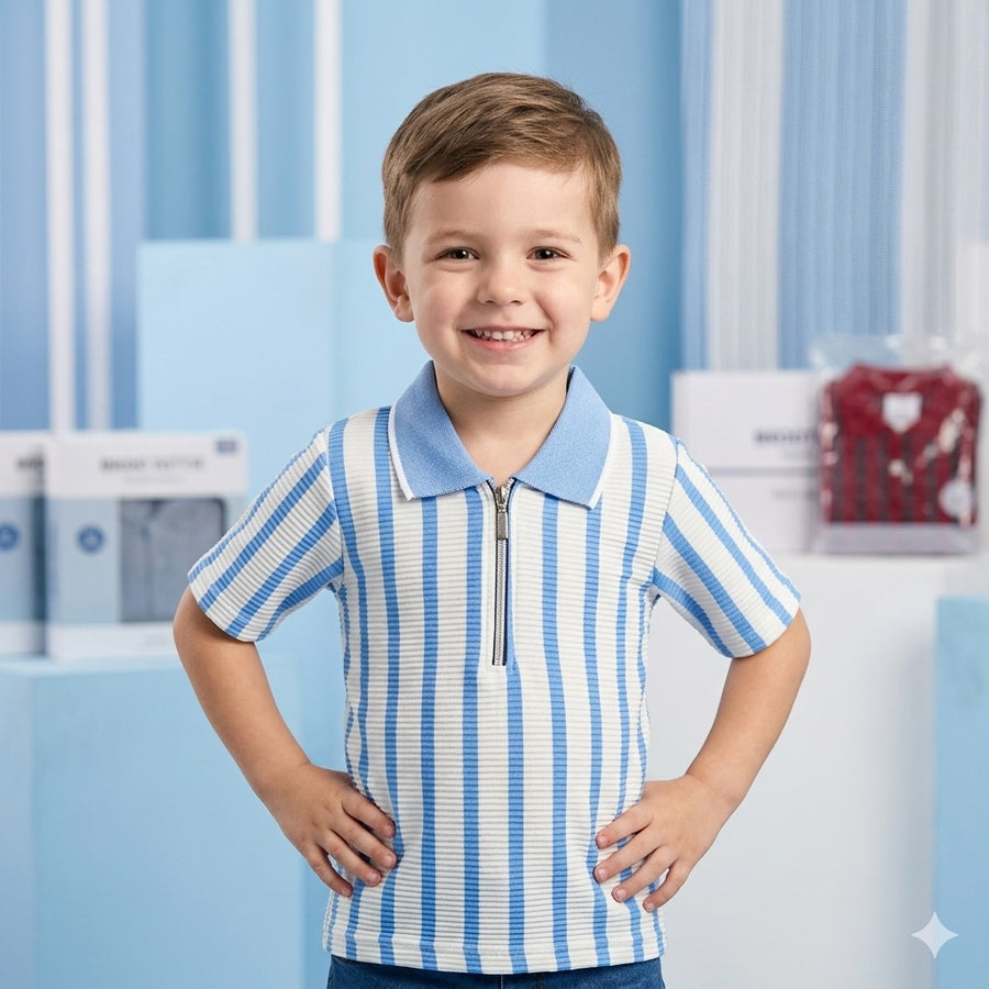 Boys Kids Polo Shirt – Soft Cotton Casual T-Shirt for Boys – Ages 1-12 Years