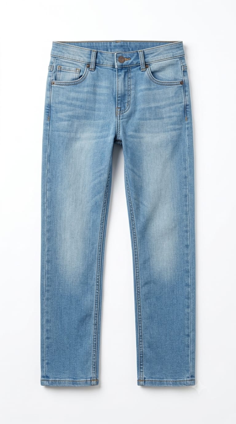 Kids Premium Denim Jeans Pants – Soft & Comfortable  Strechable Fit - Sky blue