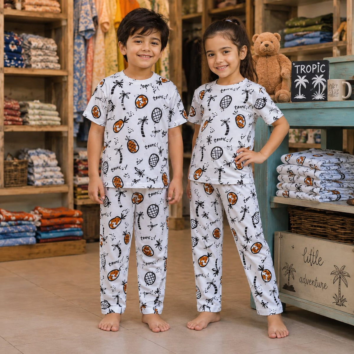 Kids Soft Cotton Night Suit – Comfortable Sleepwear Set
