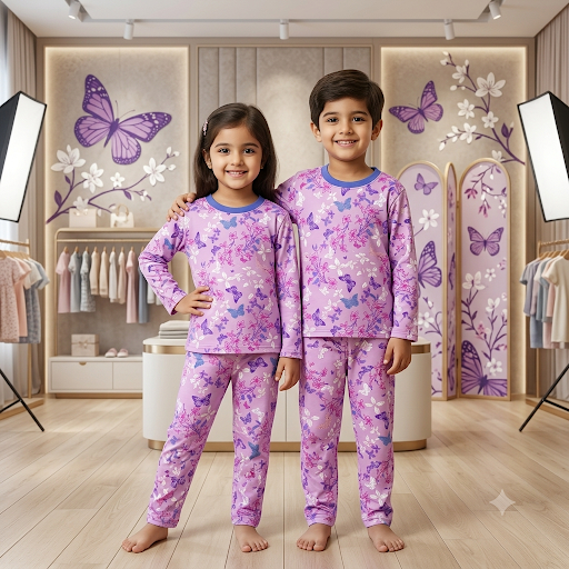 Kids Soft Cotton Night Suit – Comfortable Sleepwear Set