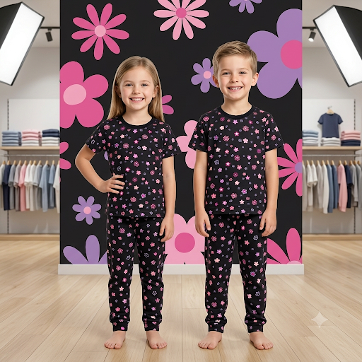 Kids Soft Cotton Night Suit – Comfortable Sleepwear Set